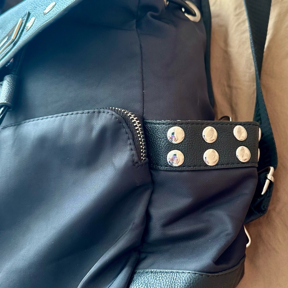 Beautiful Steve Madden Silver Studded Black Backpack - Picture 8 of 16